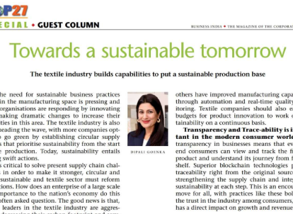 Towards a sustainable tomorrow